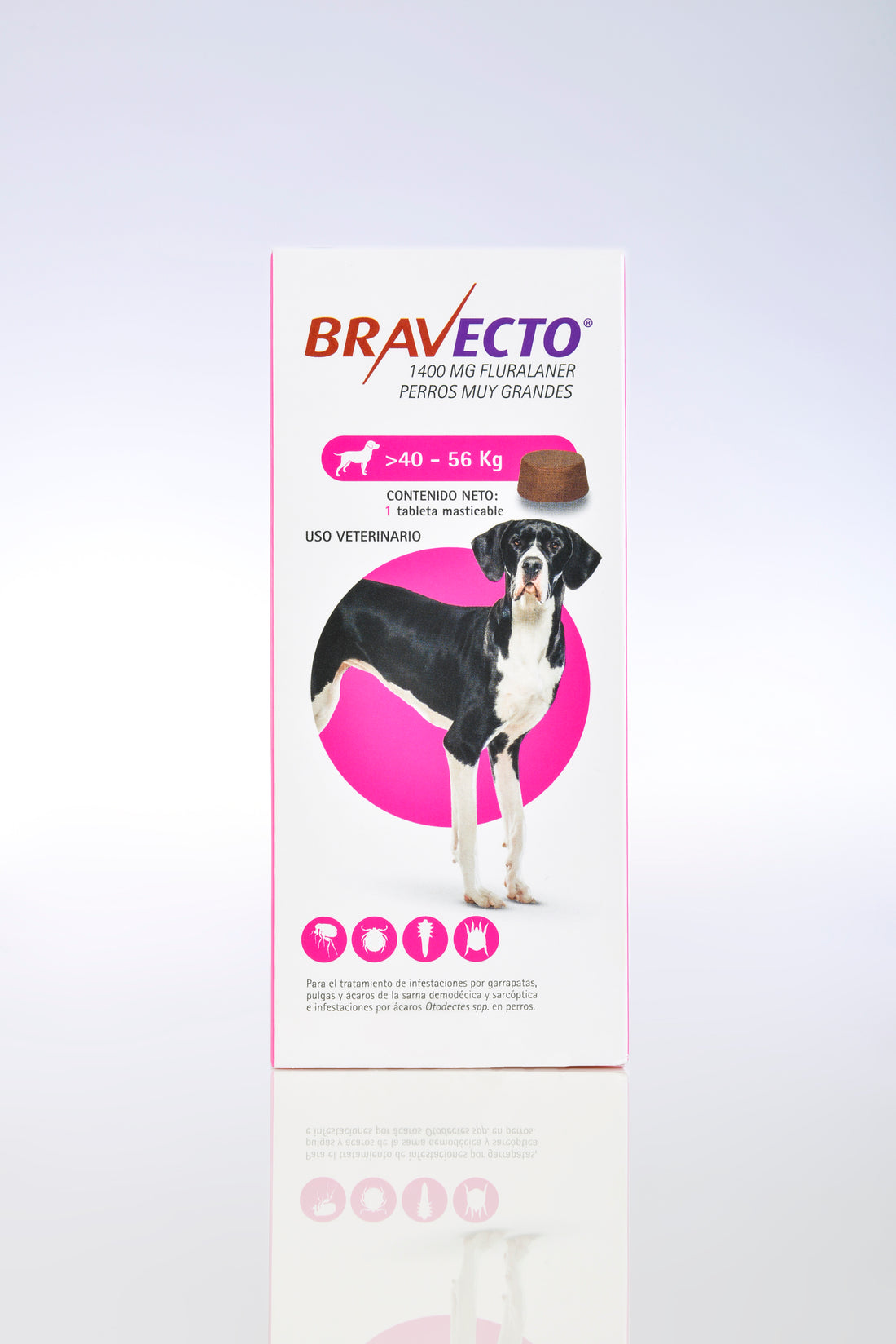 Bravecto para perro de 40-56 Kg 1400 mg