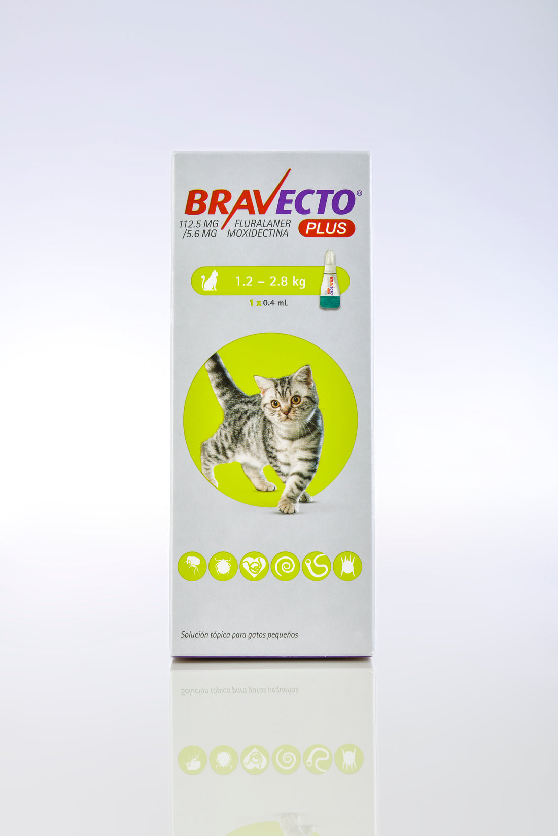 Bravecto pipeta para gatos de 1.2-2.8 Kg 0.4 mL