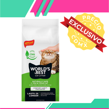 Arena World's Best Comfort Care Arena Natural Aglutinante Sin Fragancia para Gato (Venta únicamente en CDMX)
