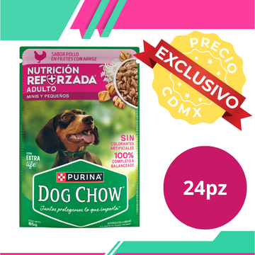 Dog Chow Sobres Adulto Raza Pequeña Sabor Pollo (Venta únicamente en CDMX)