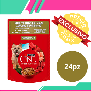 Alimento ONE Sobres Perro Adulto Multiproteínas (Venta únicamente en CDMX)