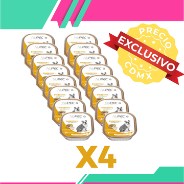 Alimento Húmedo Nupec Digestive Perro 4 Blister c/u de 16 Charolas (Precio Exclusivo para CDMX)