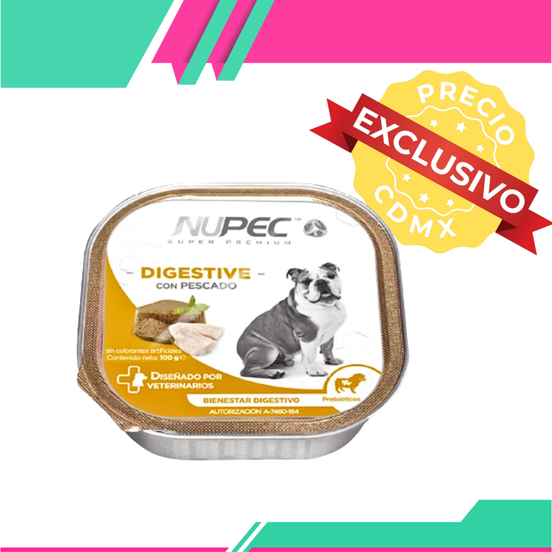 Alimento Húmedo Nupec Digestive Perro 4 Blister c/u de 16 Charolas (Precio Exclusivo para CDMX)
