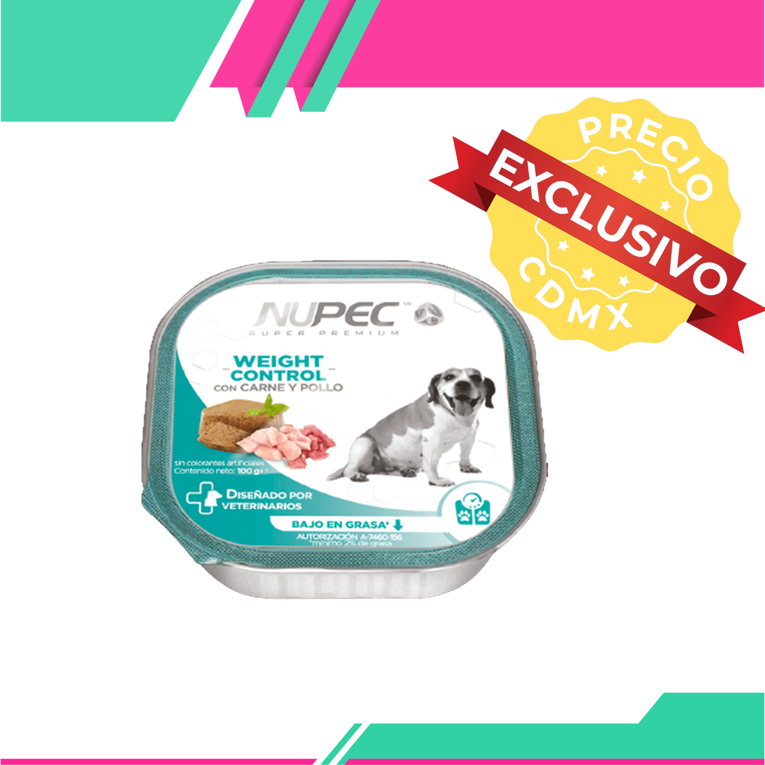 Alimento Húmedo Nupec  Weight Control Perro 4 Blister c/u de 16 Charolas (Precio Exclusivo para CDMX)