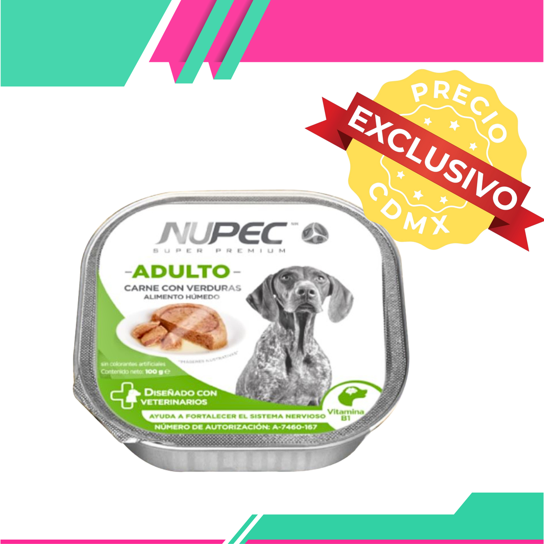 Alimento Húmedo Nupec Perro Adulto 4 Blister c/u de 16 Charolas (Precio Exclusivo para CDMX)