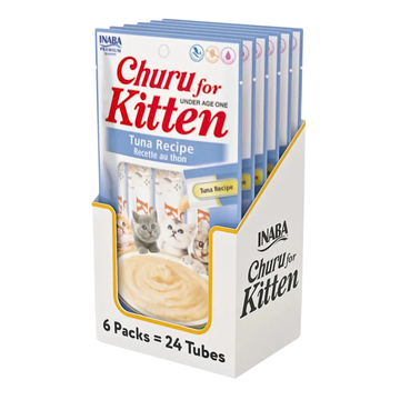 Inaba Churu Kitten Premio Cremoso Sabor Atún Gato Caja (24 TUBOS)