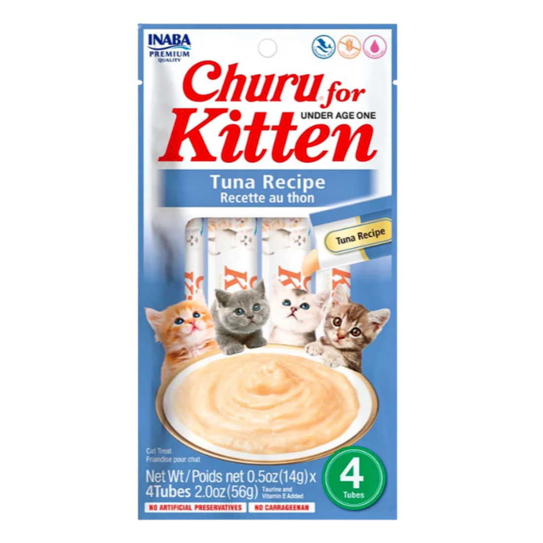Inaba Churu Kitten Premio Cremoso Sabor Atún Gato Caja (24 TUBOS)