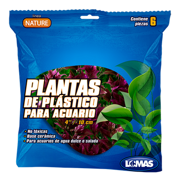 PLANTA P/ACUARIO 10 CM - 6 PZ. ACUARIO LOMAS