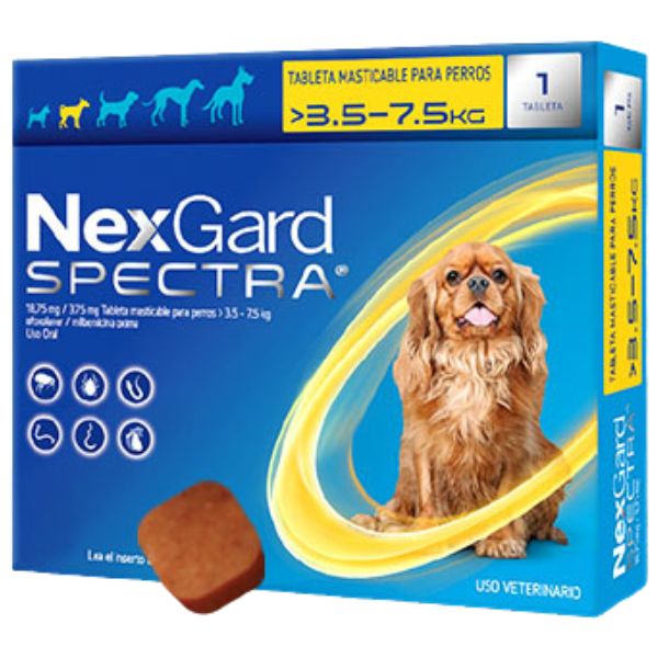 Combo NexGard Spectra 3 tabletas masticables para perro.