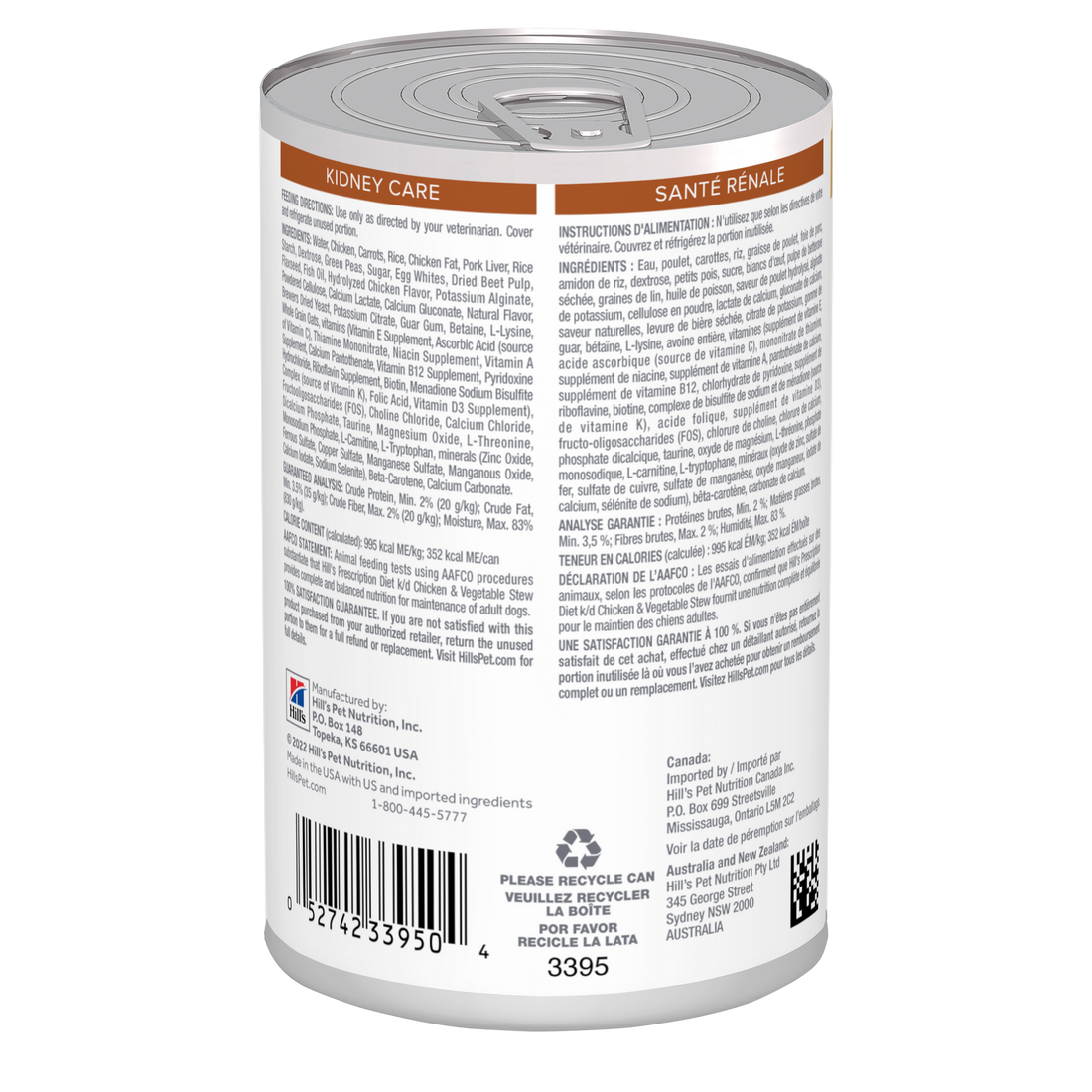 Alimento Humedo Hill's Prescription Diet k/d Chicken & Vegetable Stew Dog Food