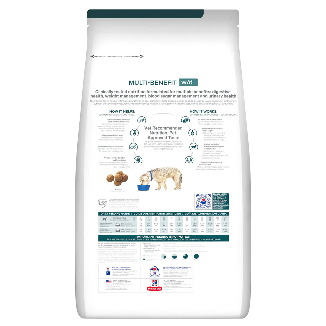 Alimento Hill's Prescription Diet w/d Multi-Benefit Dog