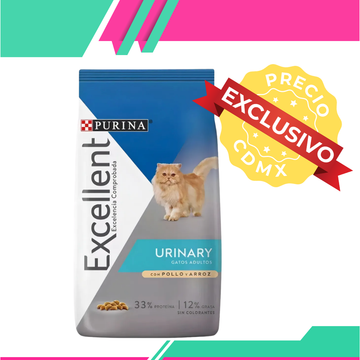 Alimento Excellent Urinary Gatos Adultos con Pollo y Arroz (Precio exclusivo para CDMX)