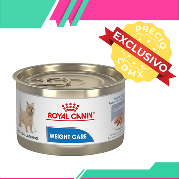 Alimento Húmedo Royal Canin Weight Care Perro Raza Pequeña Control de Peso Lata 150 g (Precio Exclusivo Para CDMX)
